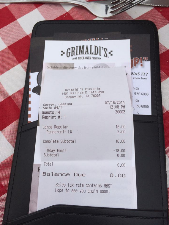 grimaldi's birthday coupon discount