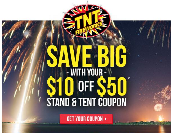 TNT Fireworks Coupon 10 off 50 Purchase! ModMomTV