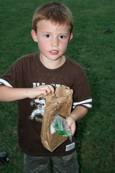 backyard camping themed kid's birthday party