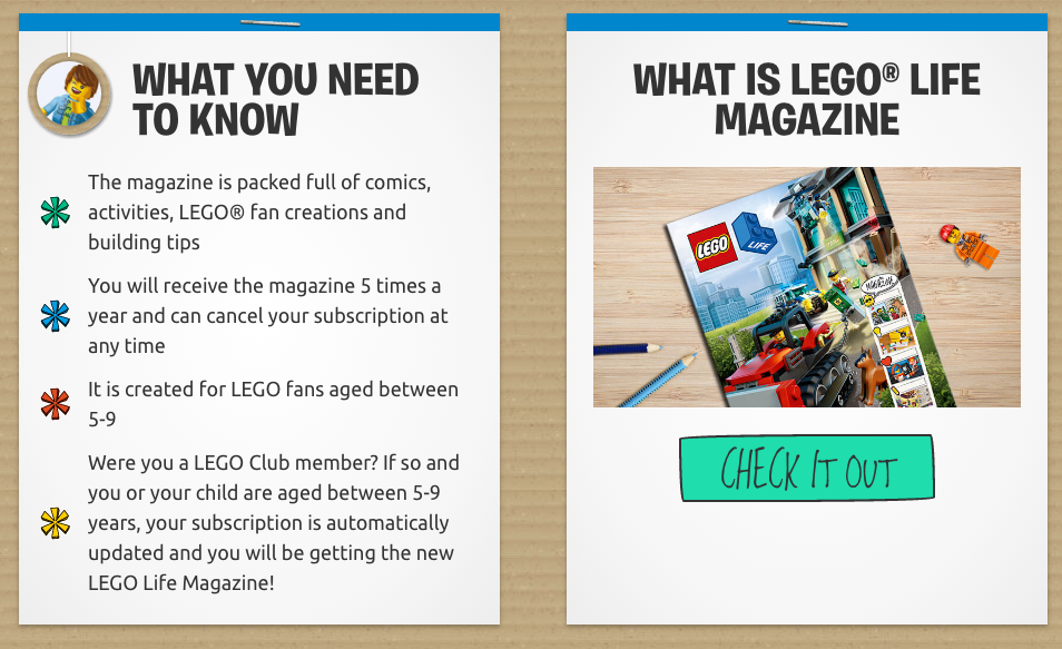 LEGO Life Magazine free subscription