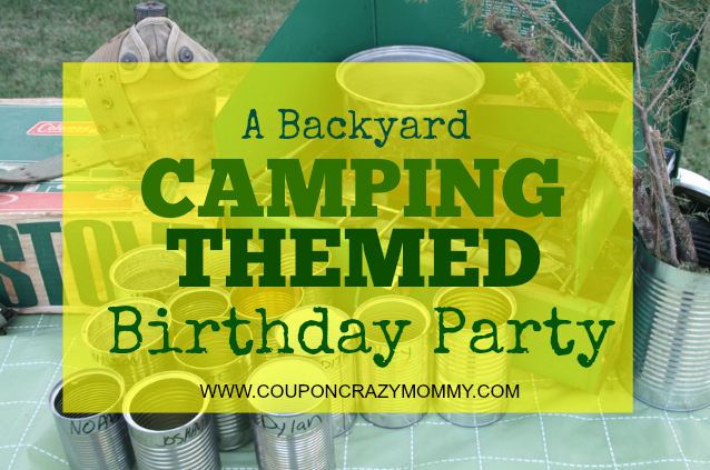 camping scout birthday party backyard outside