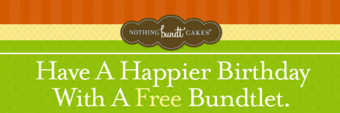 Nothing Bundt Cakes free Bundtlet coupon