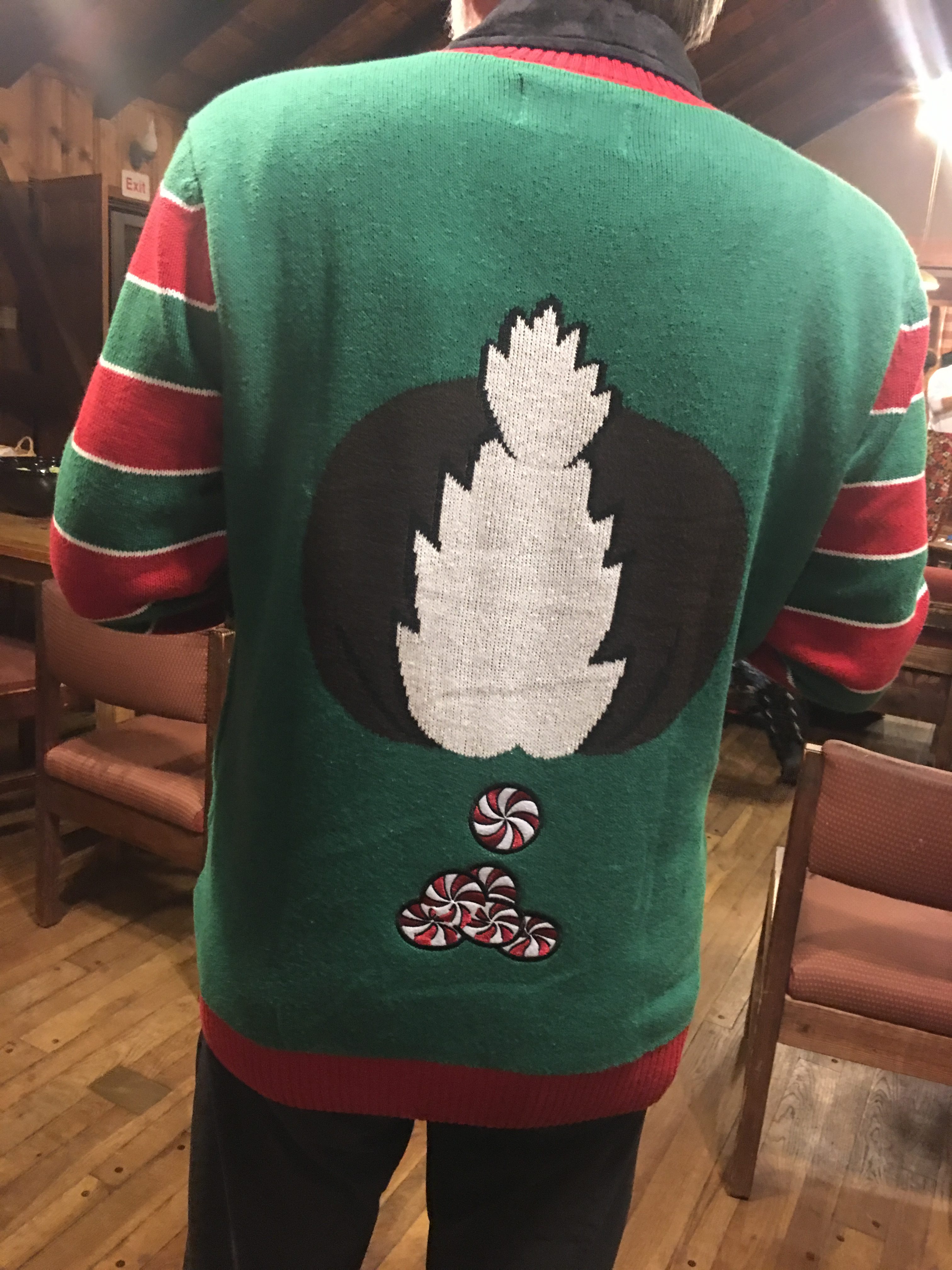reindeer pooping peppermints christmas sweater