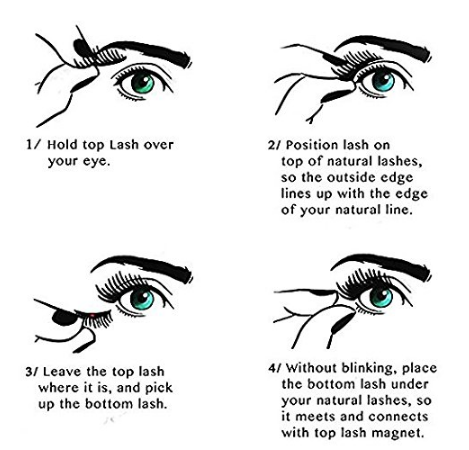 how to apply magnetic false eyelashes