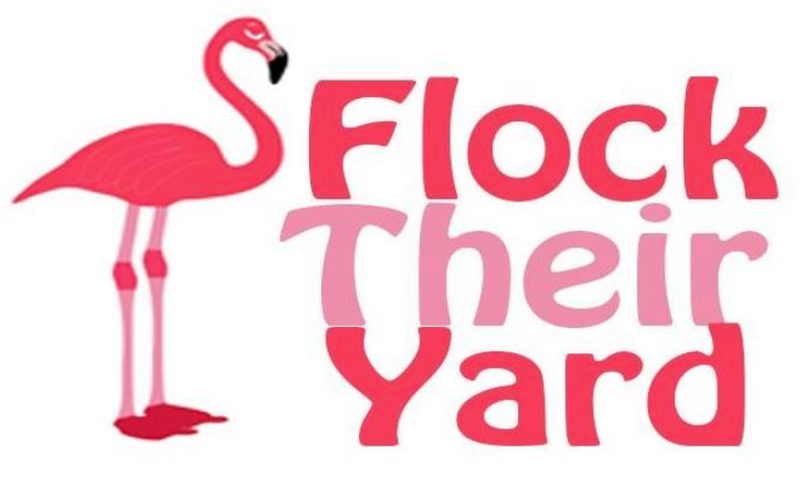 pink yard flamingos flock their yard